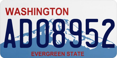 WA license plate ADO8952