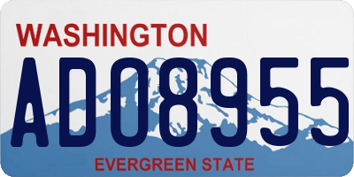 WA license plate ADO8955