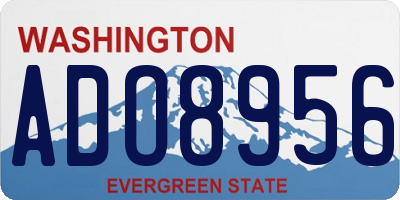 WA license plate ADO8956