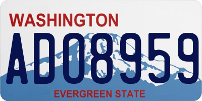 WA license plate ADO8959