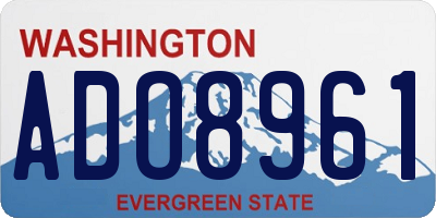 WA license plate ADO8961