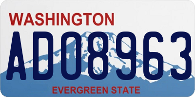 WA license plate ADO8963
