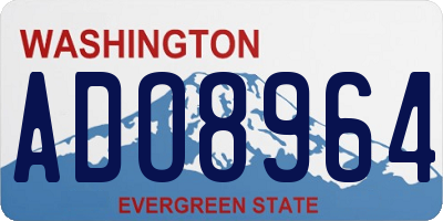WA license plate ADO8964