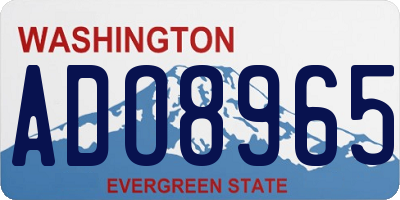 WA license plate ADO8965