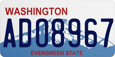 WA license plate ADO8967