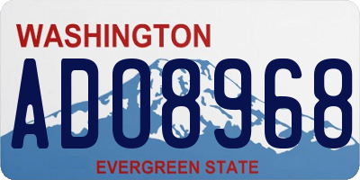 WA license plate ADO8968