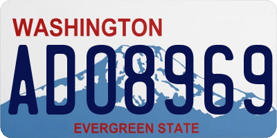 WA license plate ADO8969