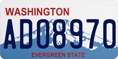 WA license plate ADO8970