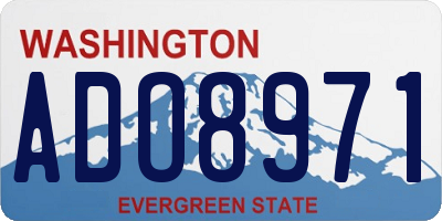 WA license plate ADO8971
