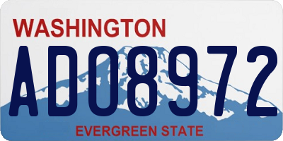 WA license plate ADO8972