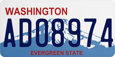 WA license plate ADO8974