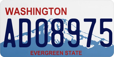 WA license plate ADO8975