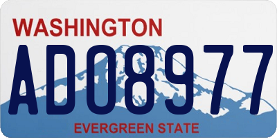 WA license plate ADO8977