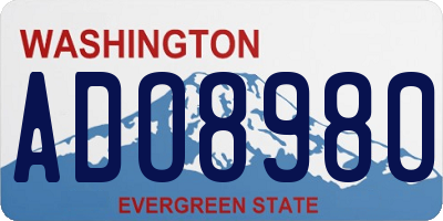 WA license plate ADO8980
