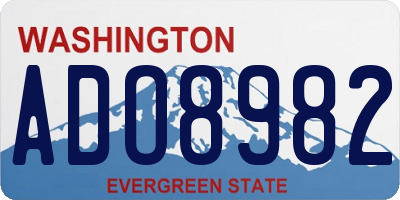 WA license plate ADO8982
