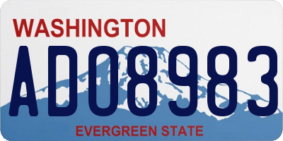WA license plate ADO8983