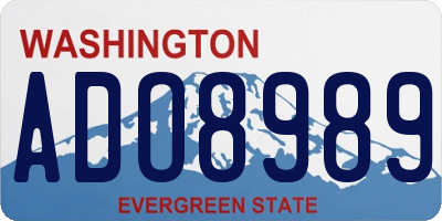 WA license plate ADO8989