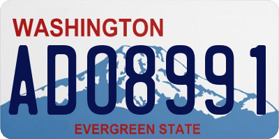 WA license plate ADO8991