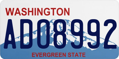 WA license plate ADO8992
