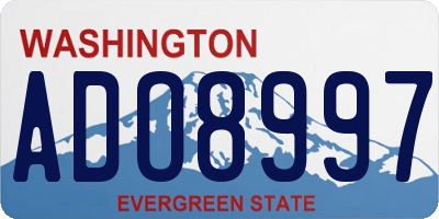WA license plate ADO8997