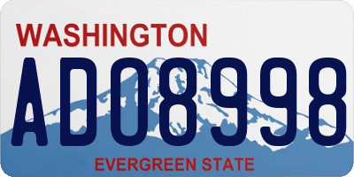 WA license plate ADO8998