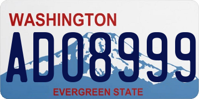 WA license plate ADO8999