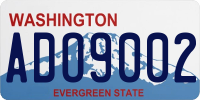 WA license plate ADO9002