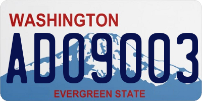 WA license plate ADO9003