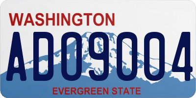 WA license plate ADO9004