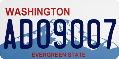 WA license plate ADO9007