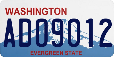 WA license plate ADO9012