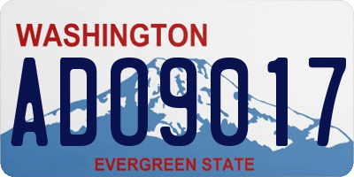 WA license plate ADO9017