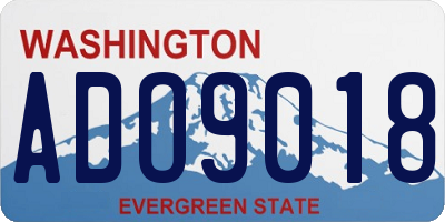 WA license plate ADO9018