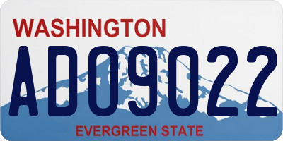 WA license plate ADO9022