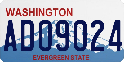 WA license plate ADO9024