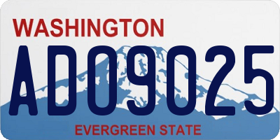 WA license plate ADO9025