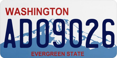 WA license plate ADO9026