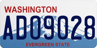WA license plate ADO9028
