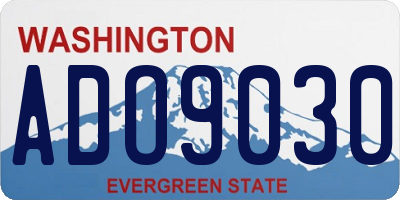 WA license plate ADO9030