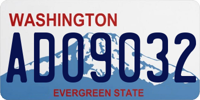 WA license plate ADO9032