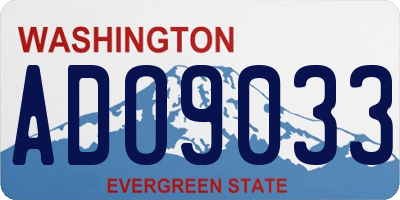 WA license plate ADO9033