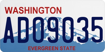 WA license plate ADO9035
