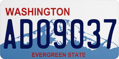WA license plate ADO9037