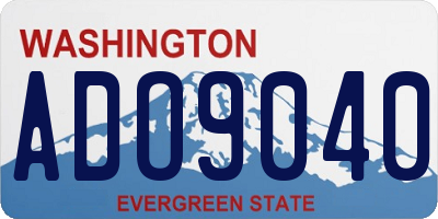 WA license plate ADO9040