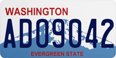 WA license plate ADO9042