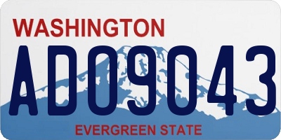 WA license plate ADO9043