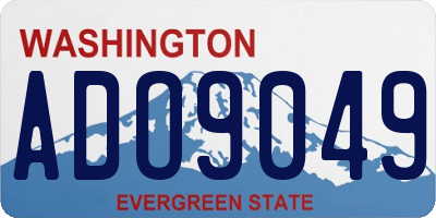 WA license plate ADO9049