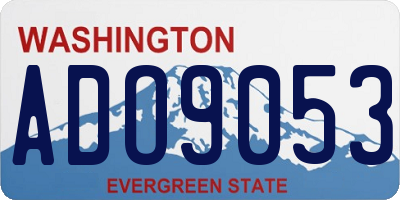 WA license plate ADO9053