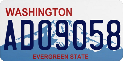 WA license plate ADO9058