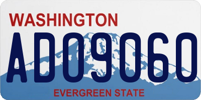 WA license plate ADO9060